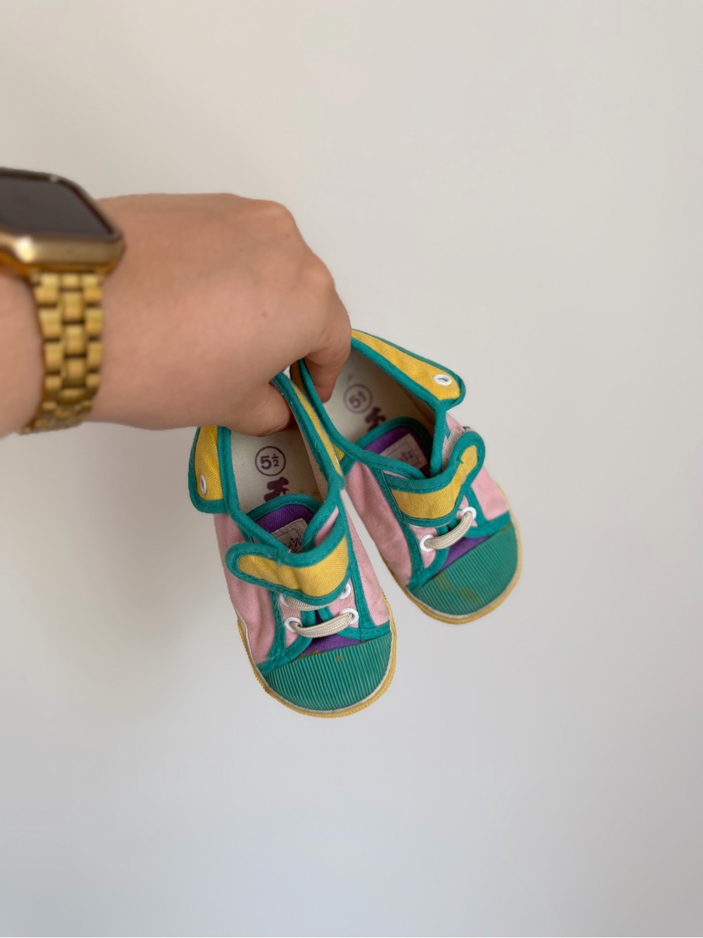 Krickets Retro-Inspired Colour Block Canvas Sneakers (Size 5.5)